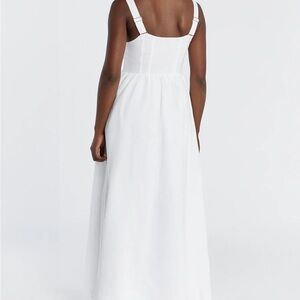 White linen maxi dress